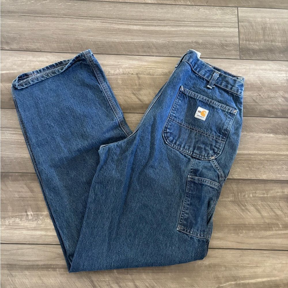 Carhartt Men's FR Fire Resistant Carpenter Pants Jeans Size 36x36 Workwear Y2K